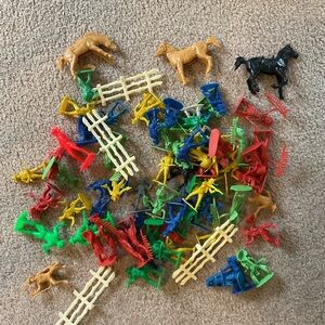 Colorful Toy Soldier and Horse Set